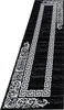 Tappeto corridoio per soggiorno, nero, 80x300 cm, motivo a Anteprima dell’immagine prodotto 1