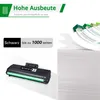 A toner cartridge is shown next to a stack of paper and marketing graphics indicating high yield. Produktbild-Vorschau