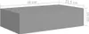 A gray rectangular object, possibly a drawer or storage box, with dimensions indicated by text overlays. Produktbild-Vorschau