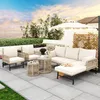 Flieks Gartenlounge Set 6-Sitzer, Gartenmöbel Sets mit 2 Produktbild-Vorschau 1