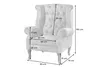 riess-ambiente Ohrensessel CHESTERFIELD 105cm grau silber Produktbild-Vorschau 12