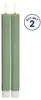 LED candela di cera a strisce set di 2 batterie timer verde Anteprima dell’immagine prodotto 3