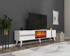 Skye Decor, Vania Fireplace - White, Silver, TV-Ständer, Produktbild-Vorschau 2
