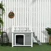 PawHut Hundehütte Hundehaus mit Balkon Erhöhtes Produktbild-Vorschau 9