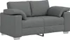 vidaXL Sofa 2 stk. Dunkelgrau Stoff Produktbild-Vorschau 4