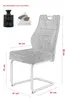 Hela Tische, 4er Set Freischwinger Stuhl LINDA -Bezug Produktbild-Vorschau 7