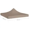 vidaXL Zadaszenie namiotu imprezowego 3x3 m Taupe 270 g/m² Podgląd zdjęcia produktu 9