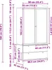 vidaXL Kreidetafel Kleiderschrank mit Tür ROROS Weiß 90 x Produktbild-Vorschau 7