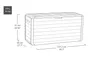 KETER Atlas Kissenbox mit Deckel 270L wetterfest für Garten Produktbild-Vorschau 6