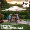 zahradní altán Emine 4x3m se 6 bočními panely - krémový Náhled obrázku produktu 9