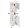 Yaheetech Badezimmerschrank schmal 170 cm Hochschrank Produktbild-Vorschau 3
