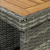 vidaXL Barový stôl s policou sivý 120x60x110 cm Poly ratan Náhľad obrázku produktu 5