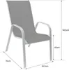 Lot de 6 chaises MARBELLA en textilène vert - aluminium Voir les images du produit 4