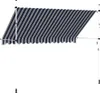 vidaXL Einziehbare Markise Handbetrieben 350 cm Blau/Weiß Produktbild-Vorschau 4