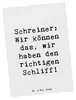 Mr. & Mrs. Panda Postkarte Spruch Schreiner Kompetenz - Produktbild-Vorschau 1