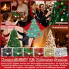 Collage of images showing Christmas tree decorations and families decorating trees. Voir les images du produit