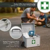 Medizinkoffer oder Erste Hilfe Koffer aus Aluminium von HMF mit den Maßen 30 x 25 x 25 cm in Silber Produktbild-Vorschau