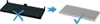 An image showing a comparison between a dirty or incorrect car part and a clean, correct one. Voir les images du produit