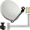 PremiumX SAT Anlage 60cm Satellitenantenne Quad LNB Produktbild-Vorschau 1
