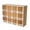 Quadratisches Holz Stauregal mit 12 Fächern und Produktbild-Vorschau 1