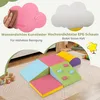 A marketing image showing a set of colorful foam climbing blocks for children, with text highlighting product features. Produktbild-Vorschau