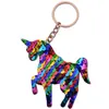 12 Stück Einhorn Pferd Schlüsselanhänger Glitzer Glitter Produktbild-Vorschau 2