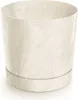 Pot de fleurs BETON EFFECT couleur crème avec socle Voir les images du produit 1