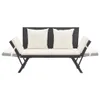 vidaXL Gartenbank mit Auflagen 176 cm Schwarz Poly Rattan - Produktbild-Vorschau 6
