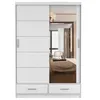 Schwebetürenschrank Kleiderschrank 150 cm Weiß/Weiß matt Produktbild-Vorschau 3