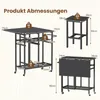 Set da pranzo COSTWAY con 2 sedie, tavolo da pranzo con Anteprima dell’immagine prodotto 3