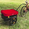 Przyczepka rowerowa Zelsius z pokrowcem, czerwona, wózek Podgląd zdjęcia produktu 2