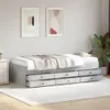 vidaXL Letto da giorno con cassetti senza materasso grigio Anteprima dell’immagine prodotto 2