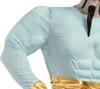 Close-up of a light blue costume with padded muscles and a gold belt. Produktbild-Vorschau