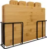 Bambus Holz Schneidebrett 4er Set 28x20x1cm Produktbild-Vorschau 1