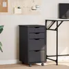 vidaXL Armadio a rotelle con cassetti MOSS Grey in legno di Anteprima dell’immagine prodotto 1
