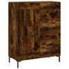 vidaXL Highboard Räuchereiche 69,5x34x180 cm Holzwerkstoff Produktbild-Vorschau 7