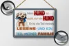 Blechschild Spruch 30x20cm Hund ist Teil meines Lebens Produktbild-Vorschau 2