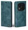 A teal flip-style phone case is shown from two angles, open and closed, against a white background. Produktbild-Vorschau