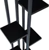A close-up view of a black multi-tiered plant stand with gray metal supports, against a white background. Anteprima dell’immagine prodotto