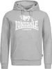 A grey Lonsdale London hoodie with the brand logo on the front.
