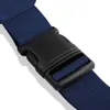 A close-up of a black plastic buckle and navy blue fabric strap, likely from a bag or belt. Anteprima dell’immagine prodotto