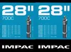 2x Impac 28 Zoll DV Schlauch Dunlop Blitz Ventil 28 - 47 Produktbild-Vorschau 1