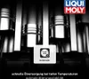 Close-up of engine pistons with a Liqui Moly logo and marketing text. Produktbild-Vorschau