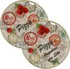 2er Set Pizzateller Moskau grün Ø 31,5 cm Servier-Platte Produktbild-Vorschau 1