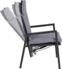 A gray lounge chair with adjustable back support against a white background. Produktbild-Vorschau