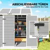 Grauer Kunststoff-Gartenschuppen mit Fenster und Produktbild-Vorschau 8