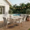 Gartenmöbel Set TRAPANI mit 6 Stühlen, Champagner - Outdoor Produktbild-Vorschau 1
