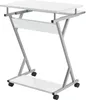 [en.casa] Rollbarer Schreibtisch 60x40x75cm Weiß Rollbar Produktbild-Vorschau 4