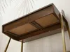 Bureau minimaliste RENO - noyer / or Voir les images du produit 9