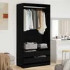 vidaXL Armoire avec étagère noir aspect chêne 100 x 50 x Voir les images du produit 2